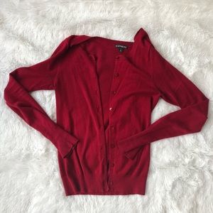 Red Cardigan Sweater